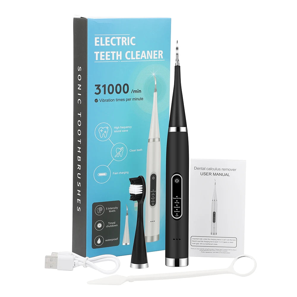 Electric Sonic Dental Calculus Remover & Teeth Whitening Kit - 40