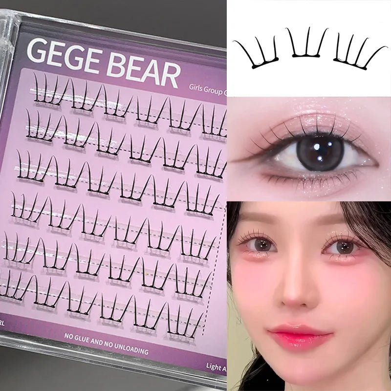 Glue-Free K-Pop Style DIY False Eyelashes - 3