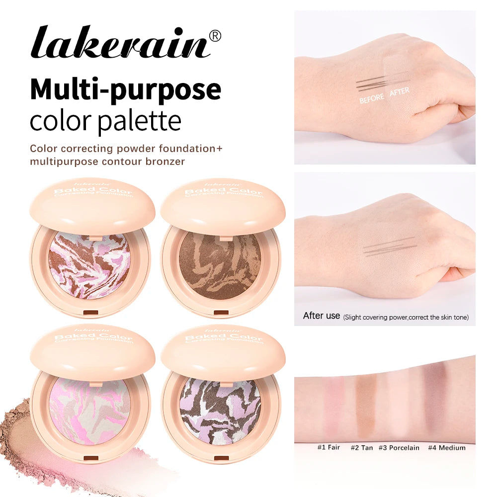 Baked Color Correcting Face Powder Foundation - 1