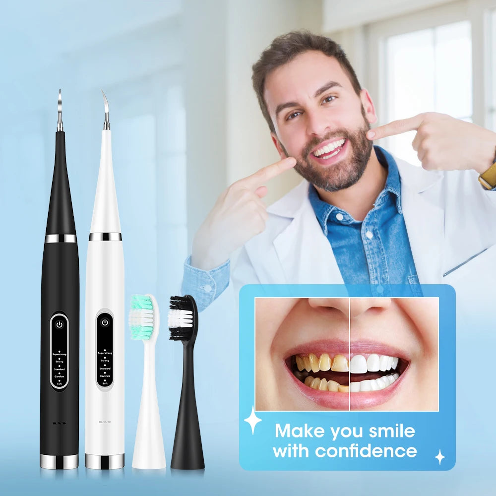 Electric Sonic Dental Calculus Remover & Teeth Whitening Kit - 13
