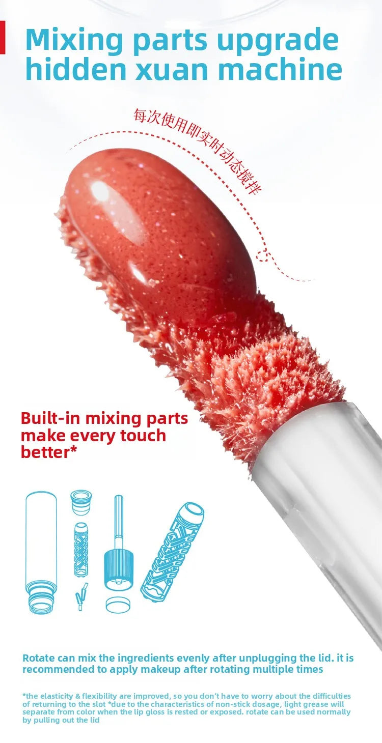 Hydrating Shimmer Lip Gloss for High-Shine Nude Finish - 9