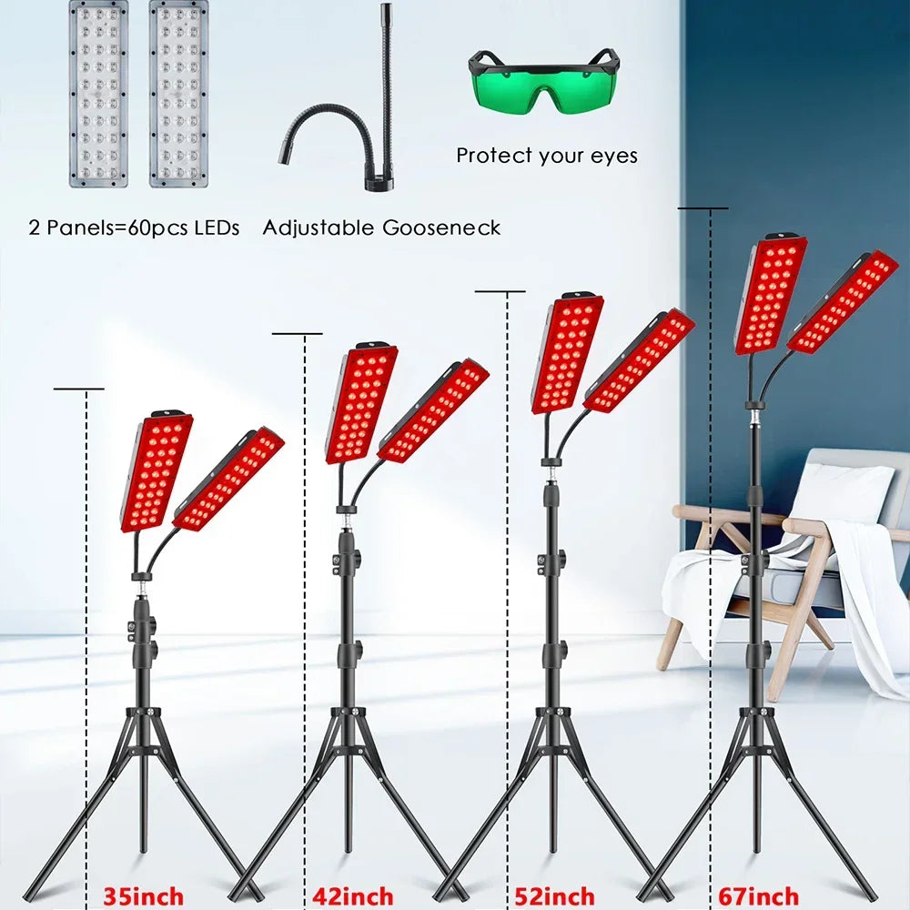 Dual Head Red Light Therapy Lamp for Pain Relief and Skin Care - 6