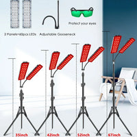 Dual Head Red Light Therapy Lamp for Pain Relief and Skin Care