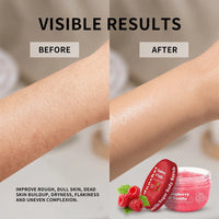 Raspberry Vanilla Sugar Body Scrub for Smooth Glowing Skin