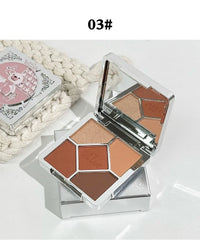 5-Color Shimmer and Matte Eyeshadow Palette