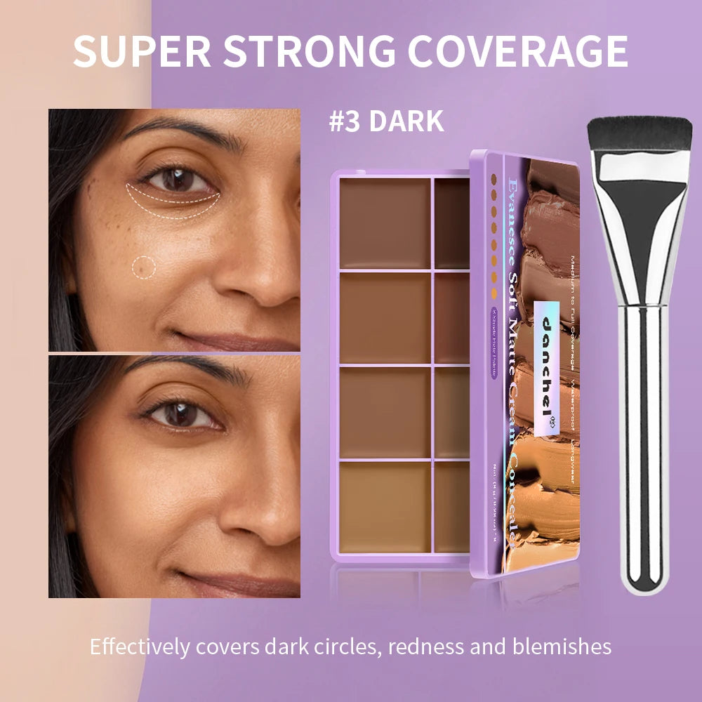 8-Shade Cream Concealer and Contour Palette - 23