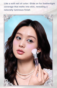 Angled Crystal Makeup Brush for Blush and Contour