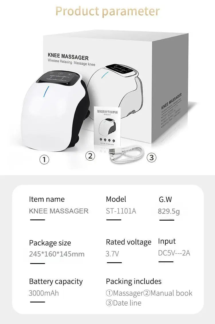 Portable Heated Knee Massager for Joint Pain Relief - 13