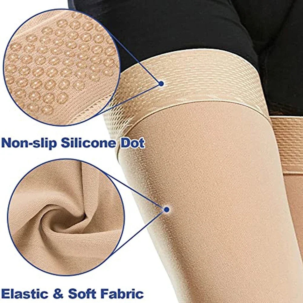 Thigh-High Footless Compression Sleeves for Leg Pain Relief - 4