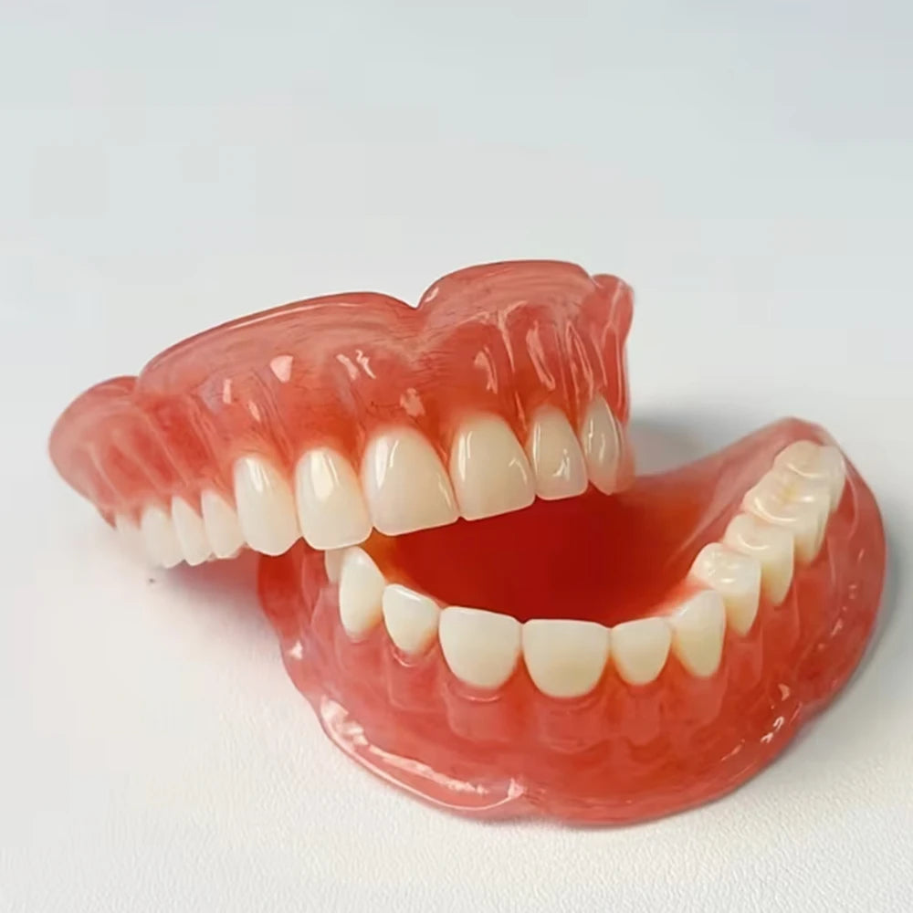 Comfort Fit Realistic Silicone Cosmetic Dentures - 3