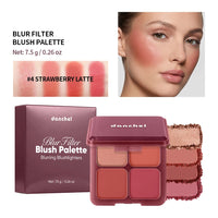 4-Color Soft-Focus Blurring Blush Palette
