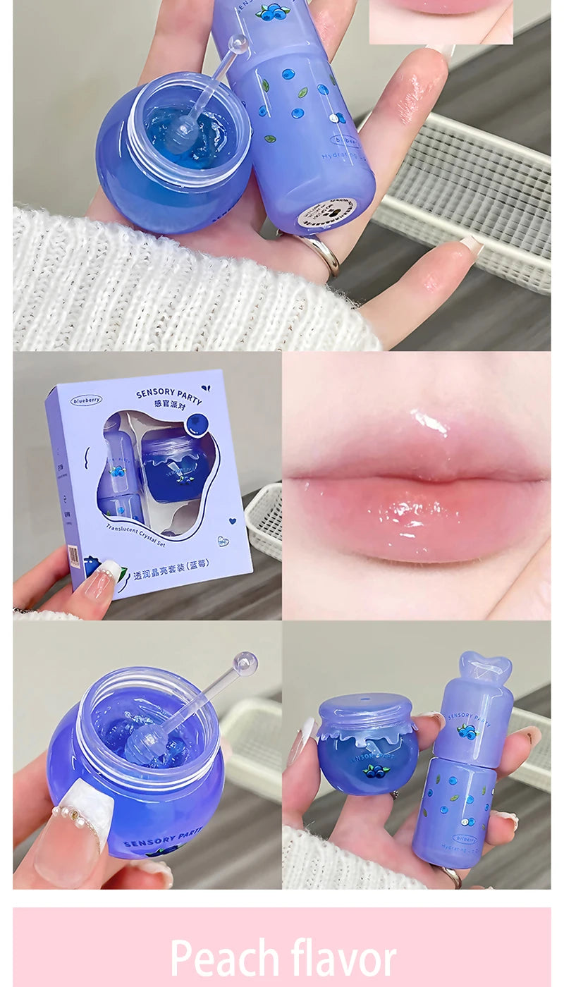 Hydrating Fruit Lip Mask and Oil Set for Soft Lips - 11