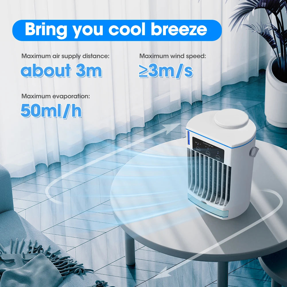 Portable Desktop Air Cooler and Humidifier Fan - 28