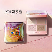 4-Color Matte and Shimmer Eyeshadow Palette