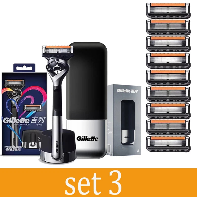5-Blade Precision Shaving Razor with Magnetic Stand - 20