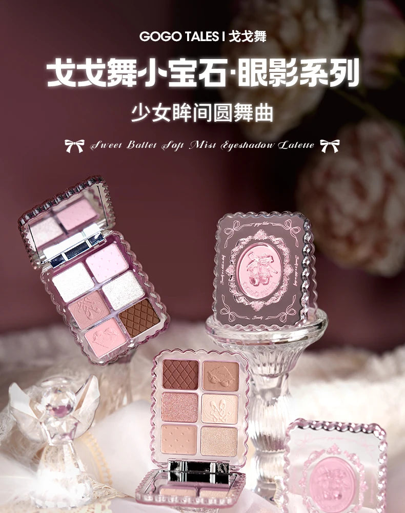 6-Color Matte and Shimmer Eyeshadow Palette - 7