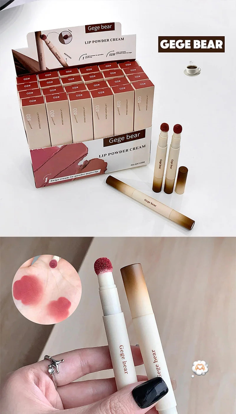 Velvet Matte Lip Powder Cream for Long-Lasting Soft Finish - 7