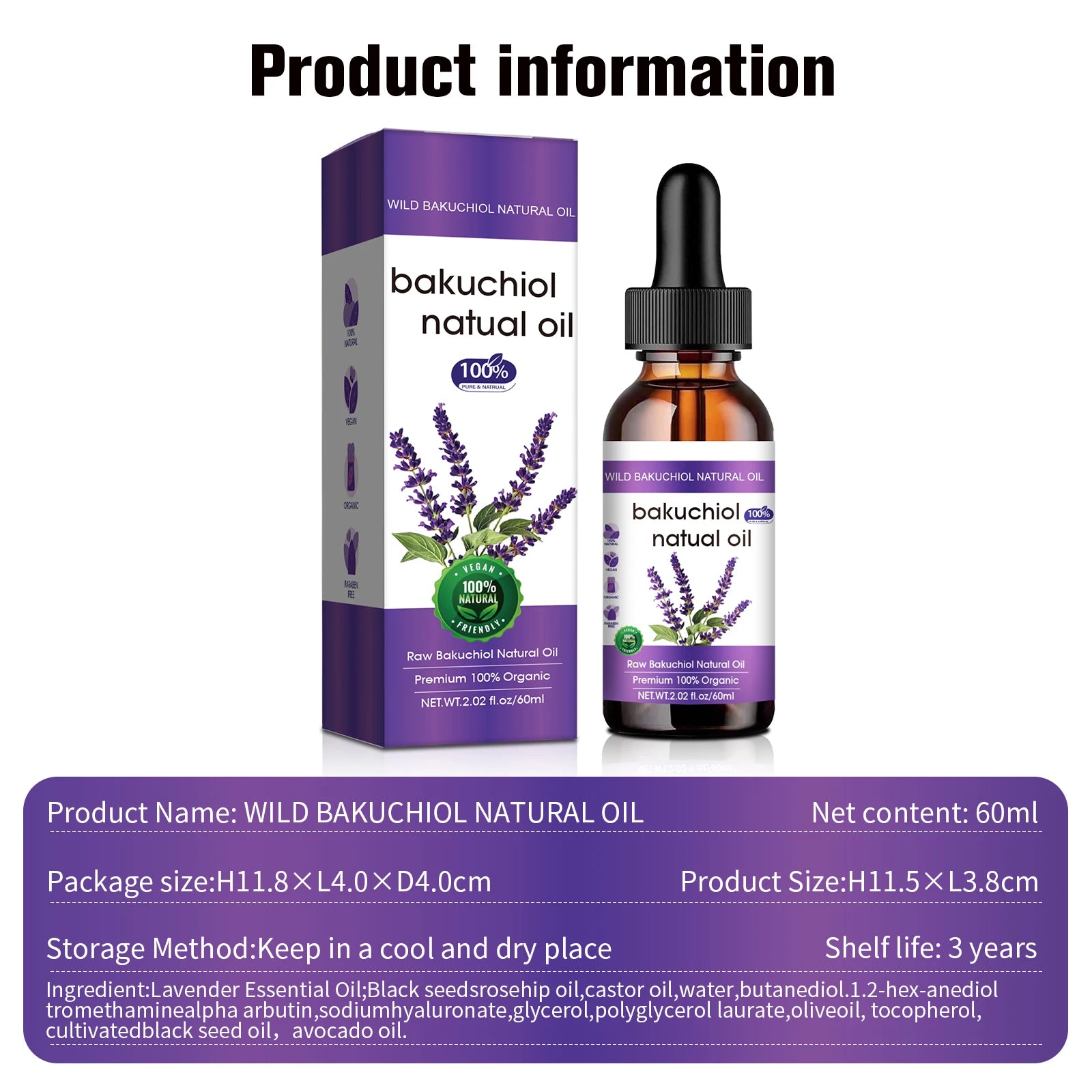 Organic Bakuchiol Anti-Aging Face Oil for Glowing Skin - 7