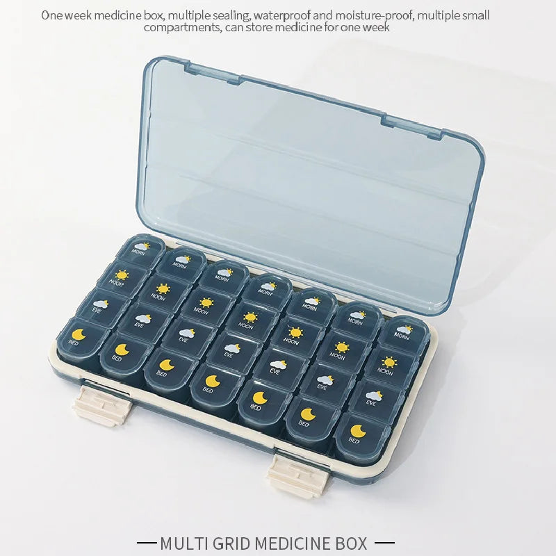 7-Day Portable Weekly Pill Organizer and Medication Dispenser - 5