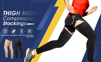 Thigh-High Footless Compression Sleeves for Leg Pain Relief