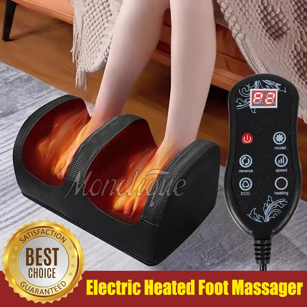 Electric Heated Foot Massager with Kneading and Vibration - 1