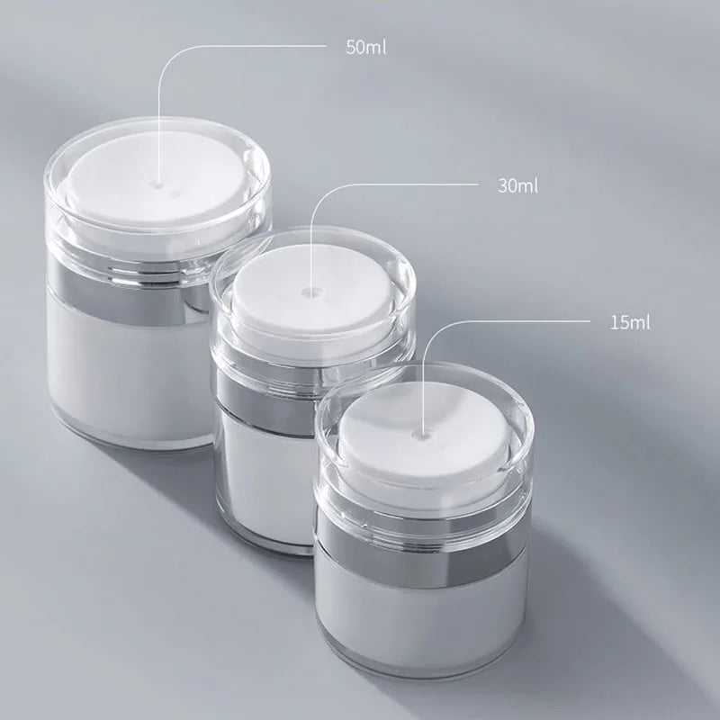 Refillable Airless Pump Jar for Skincare Lotions and Creams - 9