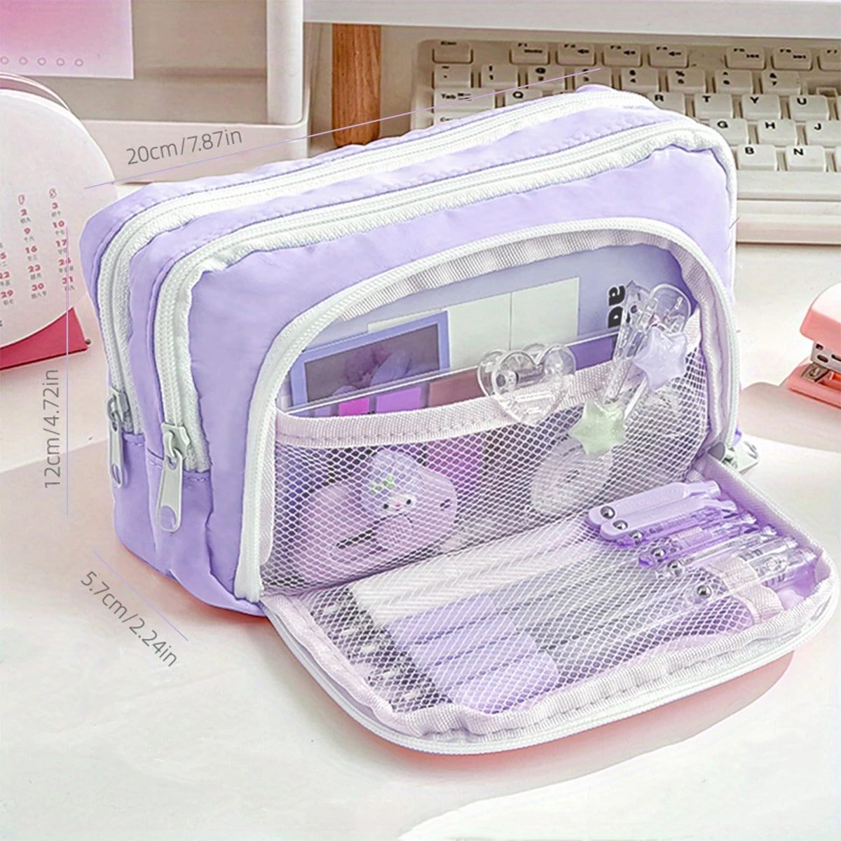 Large Capacity Multi-Layer Pencil Case for Students - 17