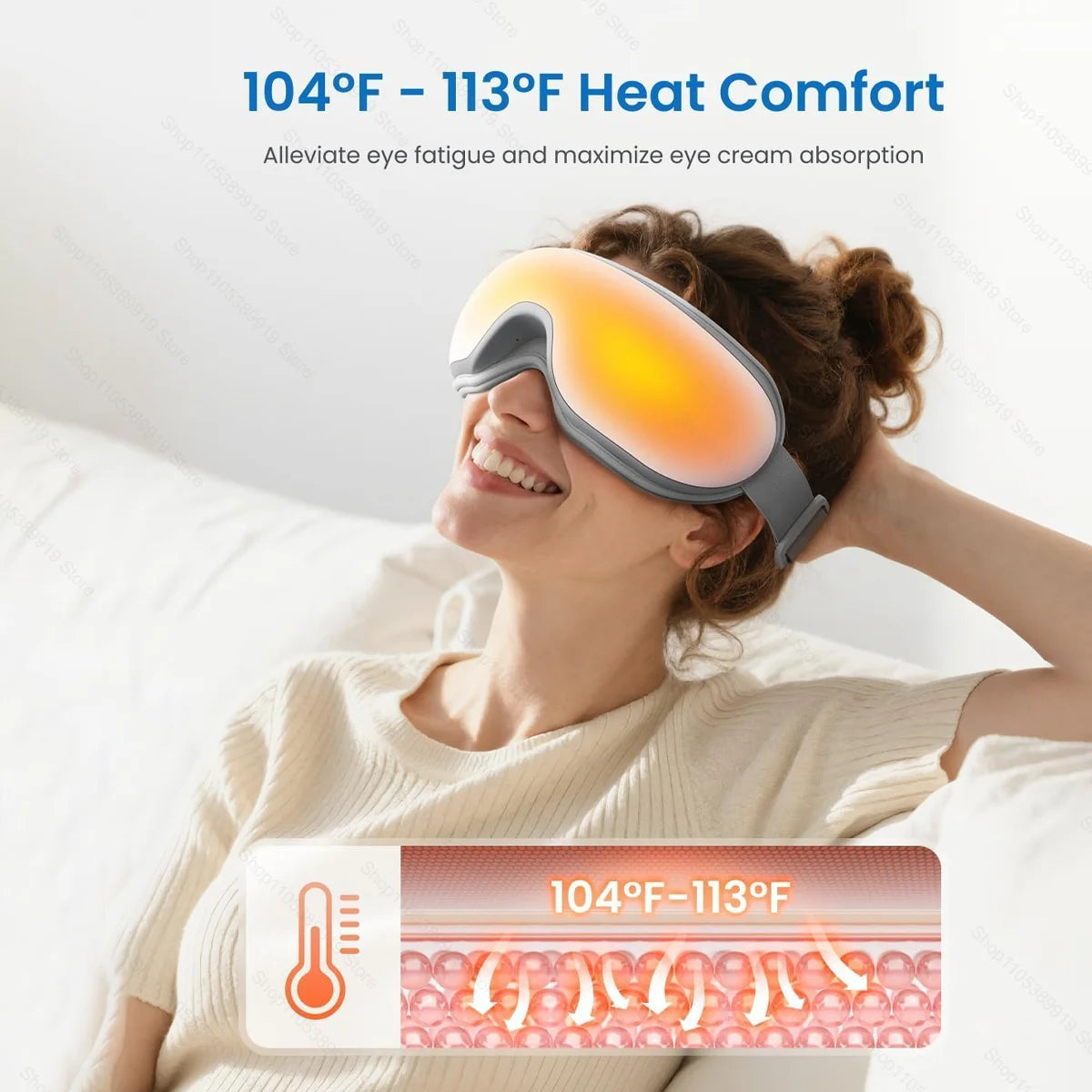 Heated Eye Massager for Tension and Fatigue Relief - 4