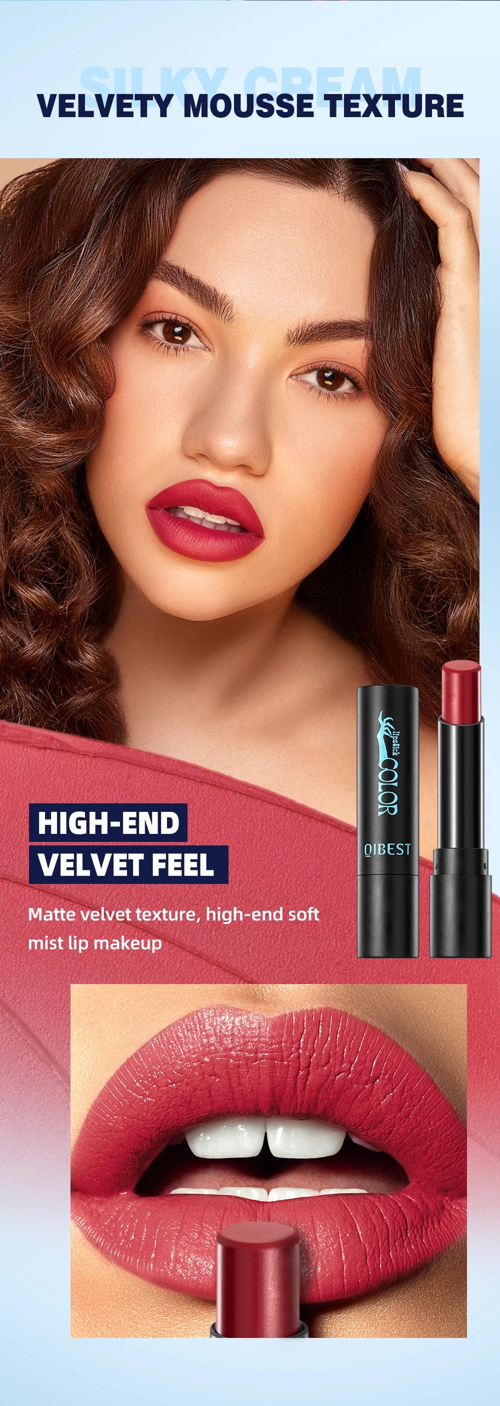 Long-Lasting Velvet Matte Lipstick for All-Day Wear - 8