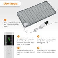 Electric Heating Pad for Muscle Pain Relief and Full Body Warmth