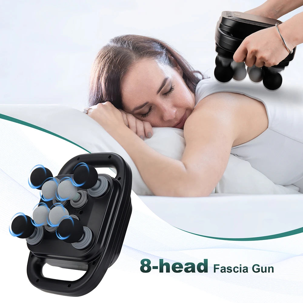 8-Head Deep Tissue Muscle Massage Gun - 8