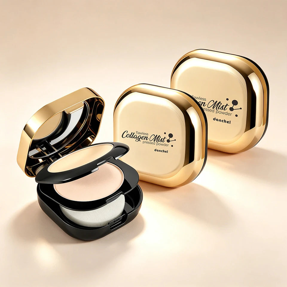 Dual-Layer Collagen Pressed Setting Powder for All-Day Matte Finish - 19