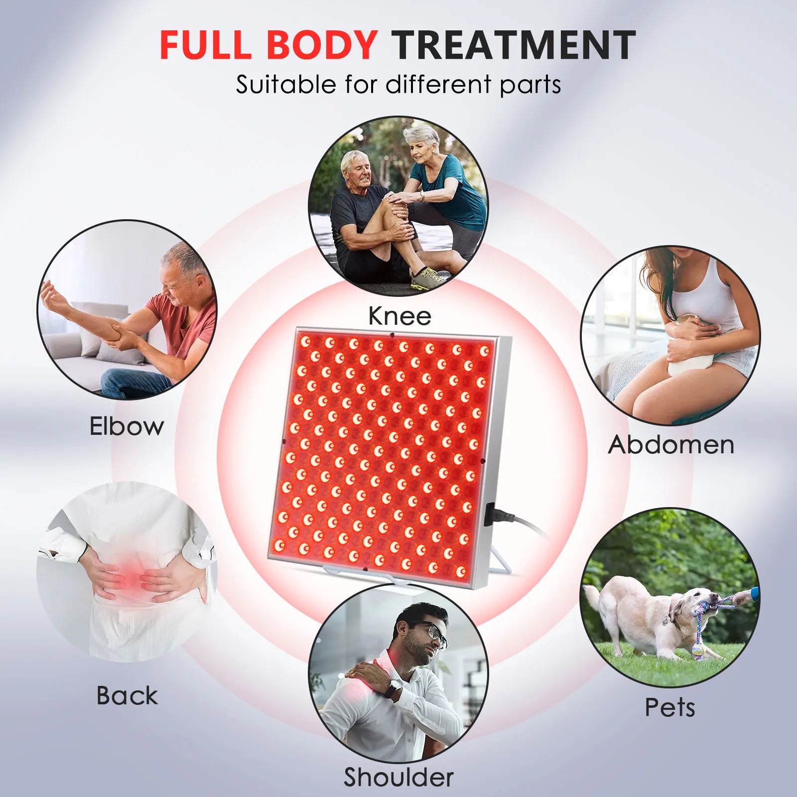 225 LED Red Light Therapy Panel for Skin Rejuvenation and Pain Relief - 5