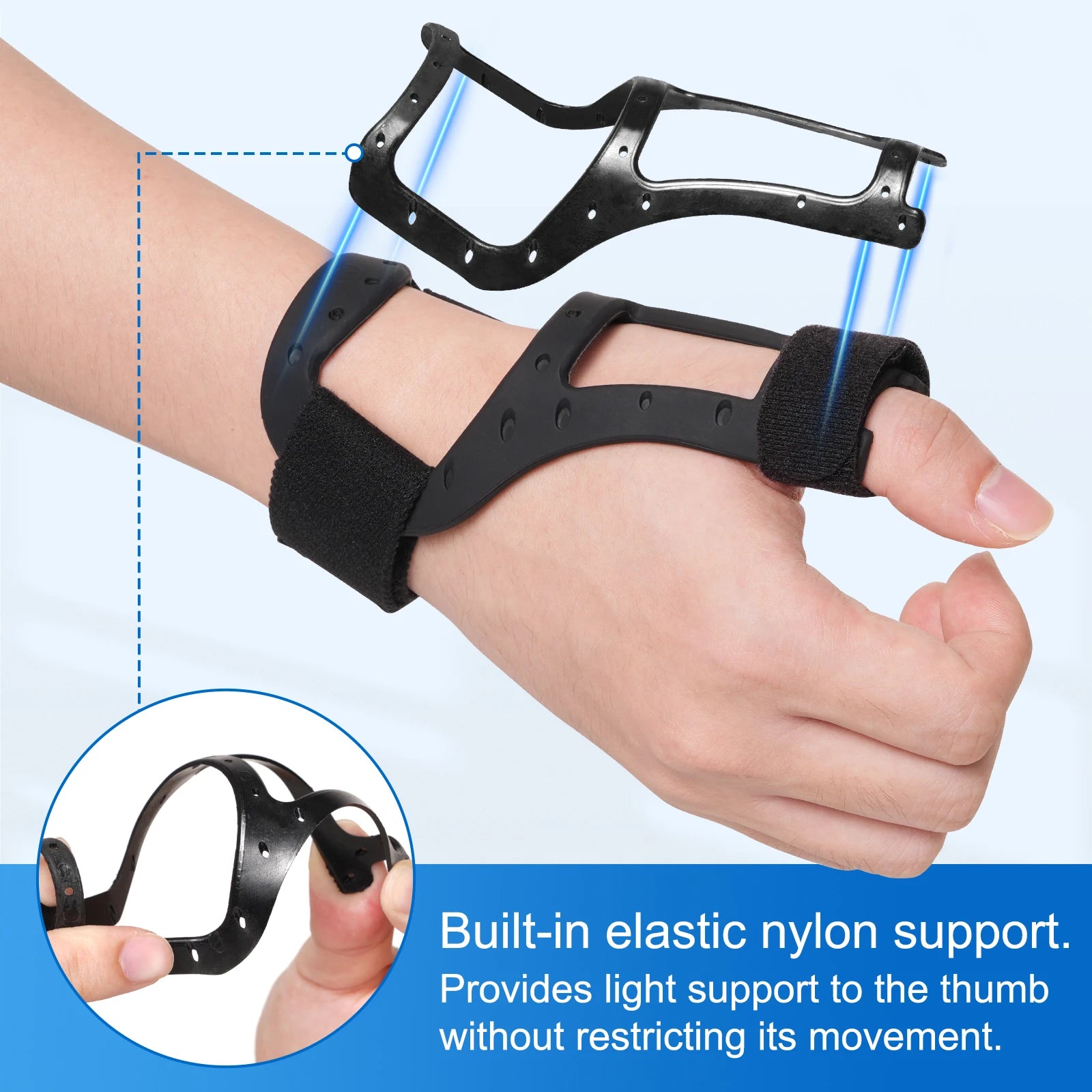 Adjustable Waterproof Silicone Thumb Splint for Pain Relief - 4