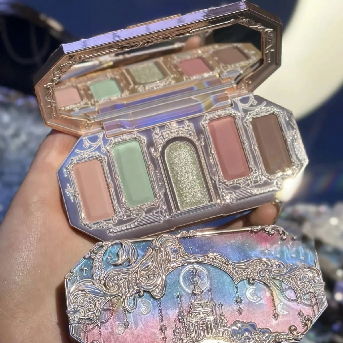 8-Color Glitter and Matte Eyeshadow Palette - 24