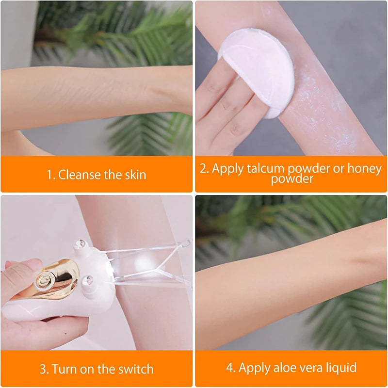 Electric Threading Epilator for Painless Facial Hair Removal - 14