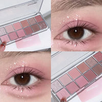 12-Color Eyeshadow Palette - Long-Lasting Shimmer and Matte Shades