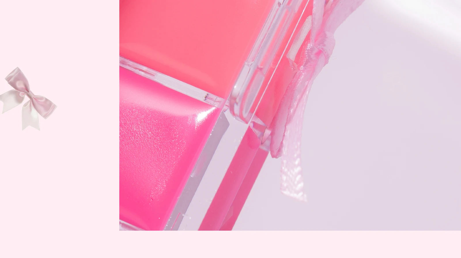 10-Color Jelly Lip Gloss Palette with Bow Design - 57