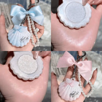 Portable Heart Waffle Makeup Powder & Solid Perfume Keychain