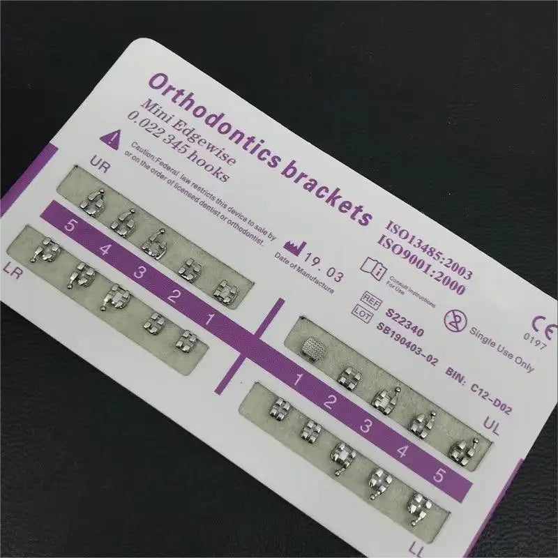 Professional Metal Orthodontic Dental Brackets Set - 4