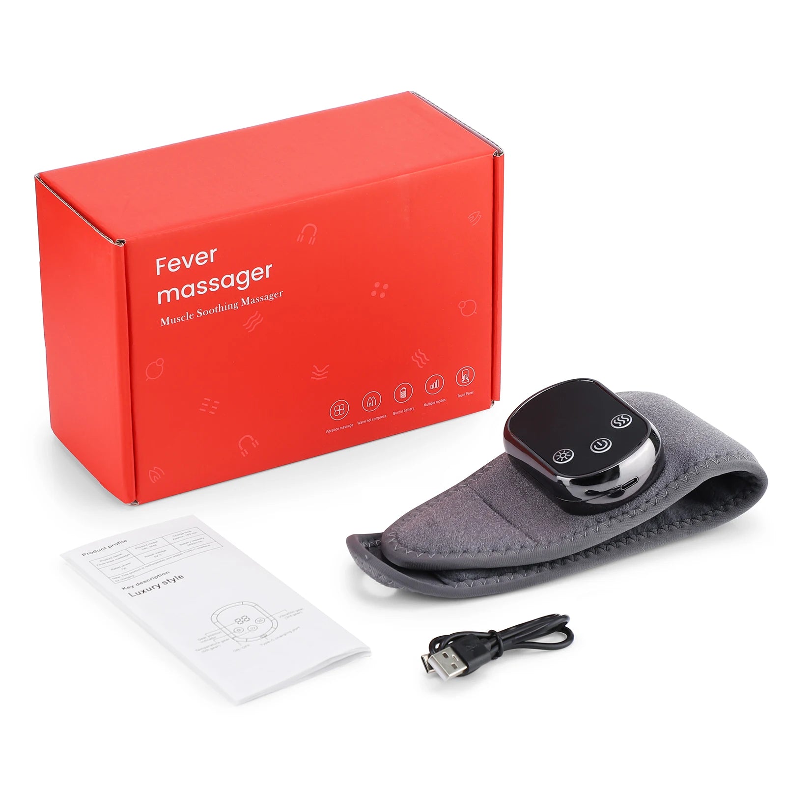 Heated Vibrating Wrist Massager for Pain Relief - 30