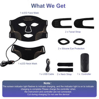 7-Color LED Photon Therapy Mask for Face and Neck