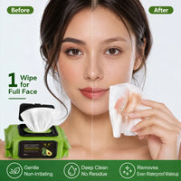 Avocado Deep Cleansing Makeup Remover Wipes - 60 Pack