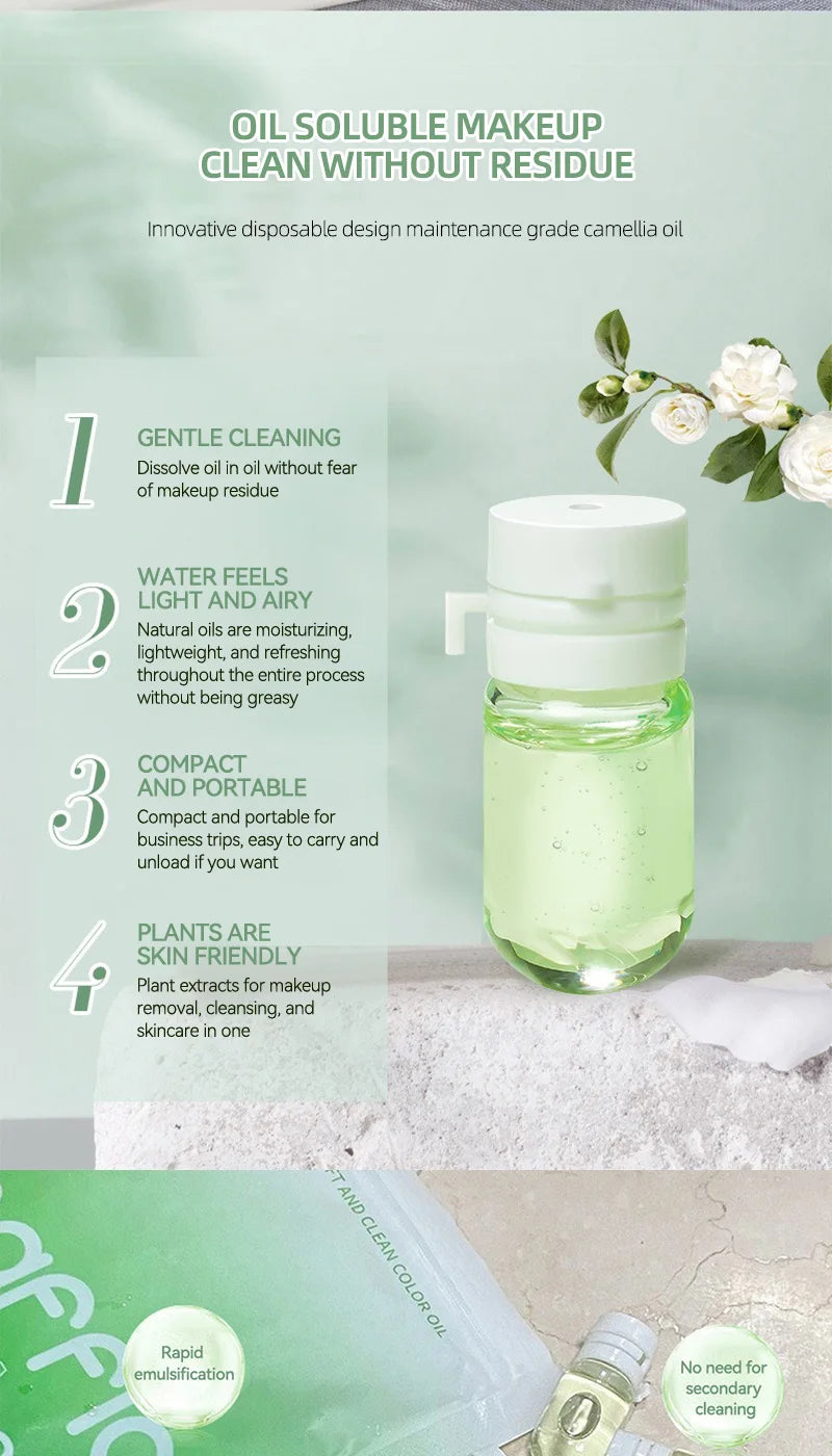 Portable Camellia Makeup Cleansing Oil Single-Use Packs - 9