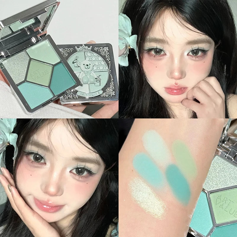 5-Color Shimmer and Matte Eyeshadow Palette - 36