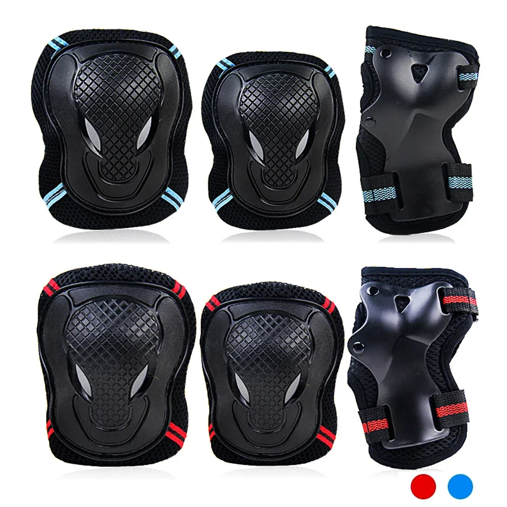6-Piece Protective Knee, Elbow, and Wrist Pad Set for Kids - 8