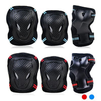 6-Piece Protective Knee, Elbow, and Wrist Pad Set for Kids