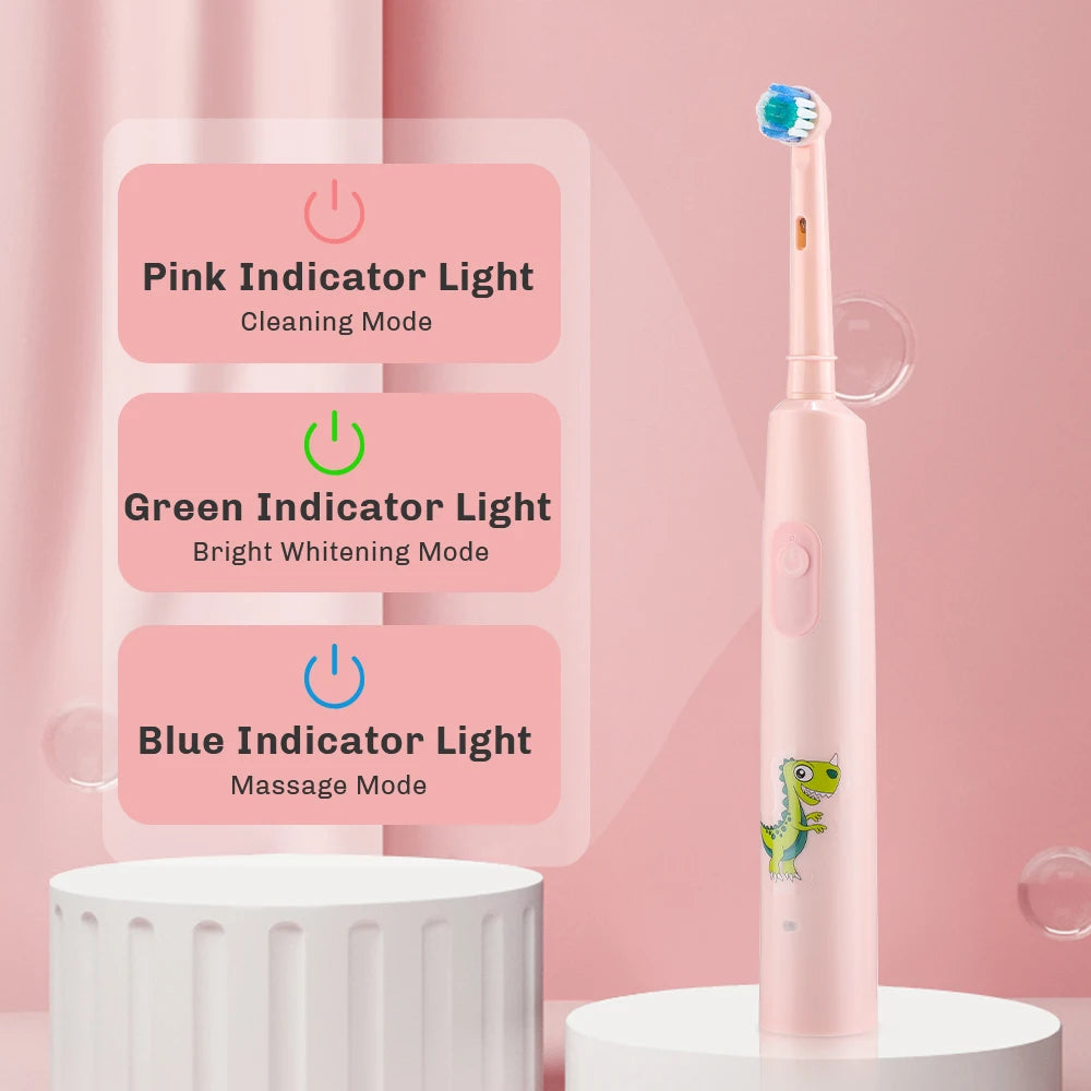 Rechargeable Rotary Electric Toothbrush for Adults and Kids - 6