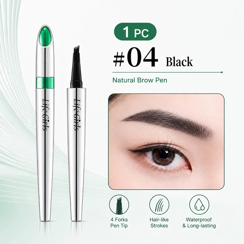 4-Fork Waterproof Eyebrow Pen for Natural Hair-Like Strokes - 21