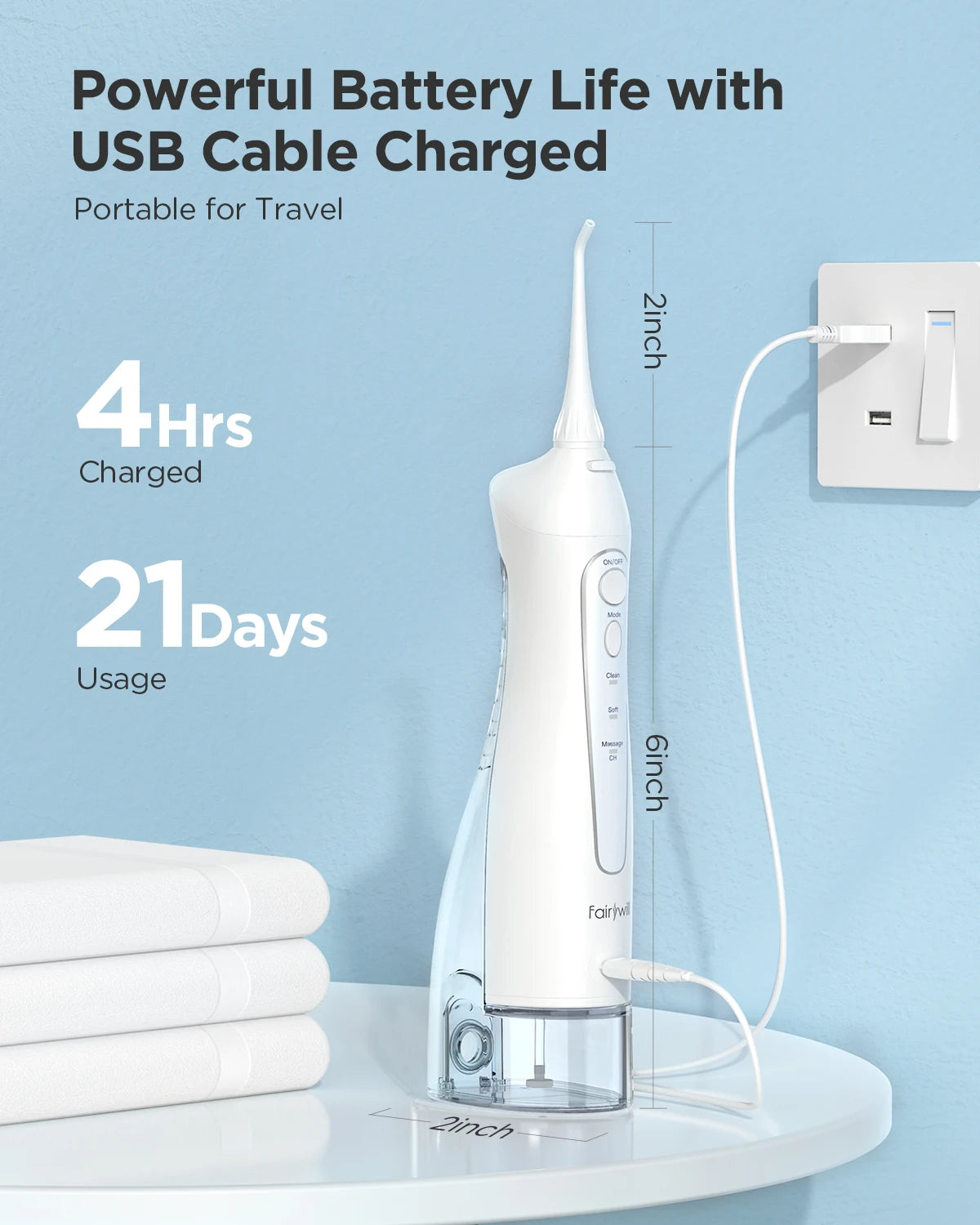 Portable Electric Water Flosser for Deep Teeth Cleaning - 16